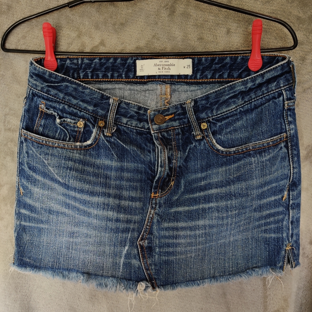 USED Sz 0,25 Abercrombie & Fitch Denim Mini Skirt